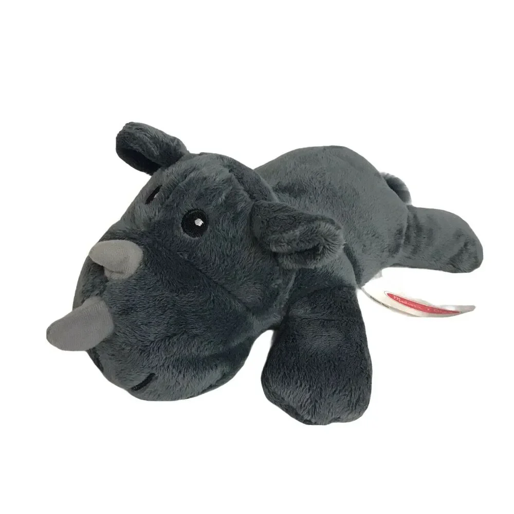 Melissa & Doug Gray Rhino Plush Rhinoceros Stuffed Animal Toy 9”